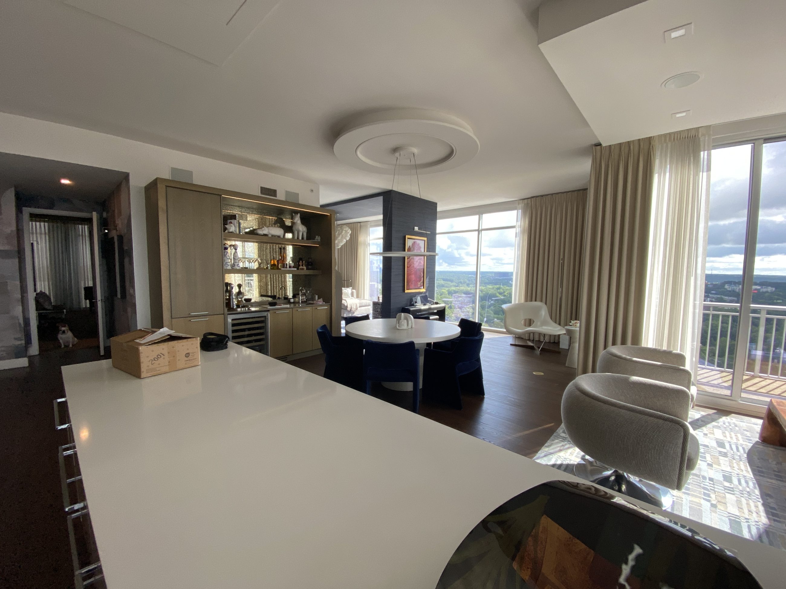From the kitchen counter